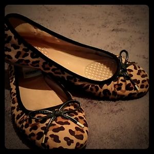Ladies Leopard Print Ballet Flat Sz: 9